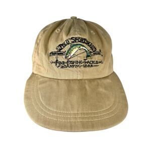 Vintage Ralph Lauren Polo Sportsman Long Bill Hat Fishing Tackle Cap OSFA